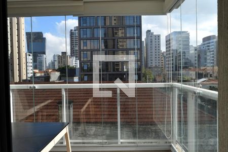 Vista da Varanda de apartamento à venda com 1 quarto, 55m² em Pinheiros, São Paulo