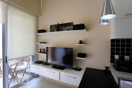 Sala de apartamento à venda com 1 quarto, 45m² em Cidade Monções, São Paulo