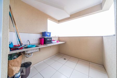 Varanda da Sala de apartamento à venda com 2 quartos, 52m² em Vila Humaitá, Santo André