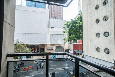 Varanda da Sala de kitnet/studio para alugar com 1 quarto, 48m² em Consolação, São Paulo