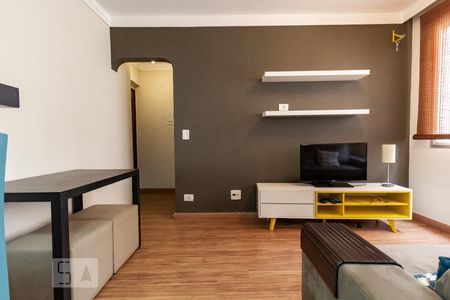 Sala de apartamento para alugar com 1 quarto, 50m² em Brooklin Paulista, São Paulo