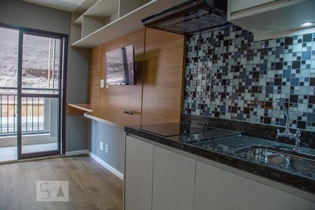 Cozinha de kitnet/studio à venda com 1 quarto, 28m² em Centro, São Paulo