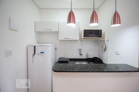 Studio - Cozinha de kitnet/studio para alugar com 1 quarto, 23m² em Jardim Brasil (zona Sul), São Paulo