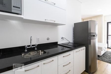 Cozinha de kitnet/studio à venda com 1 quarto, 26m² em Pinheiros, São Paulo