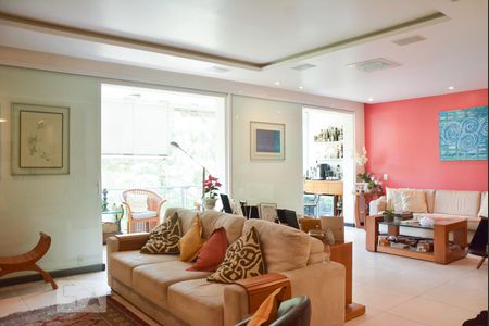 Sala de Estar de apartamento à venda com 4 quartos, 185m² em Cosme Velho, Rio de Janeiro