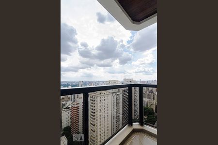 Varanda da sala de apartamento para alugar com 1 quarto, 46m² em Cerqueira César, São Paulo
