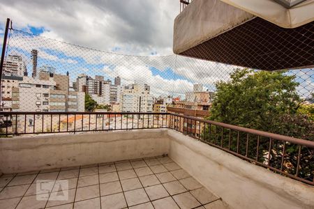 varanda da sala de apartamento à venda com 3 quartos, 150m² em Petrópolis, Porto Alegre