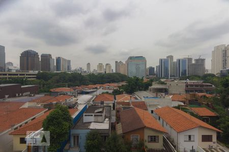Sala - Vista de apartamento à venda com 1 quarto, 60m² em Santo Amaro, São Paulo