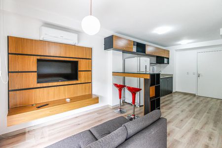 Sala de kitnet/studio para alugar com 1 quarto, 48m² em Brooklin Paulista, São Paulo