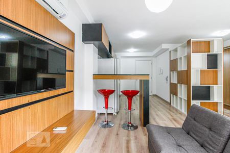 Sala de kitnet/studio para alugar com 1 quarto, 48m² em Brooklin Paulista, São Paulo