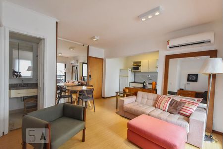 Sala de apartamento à venda com 1 quarto, 48m² em Chácara Itaim, São Paulo