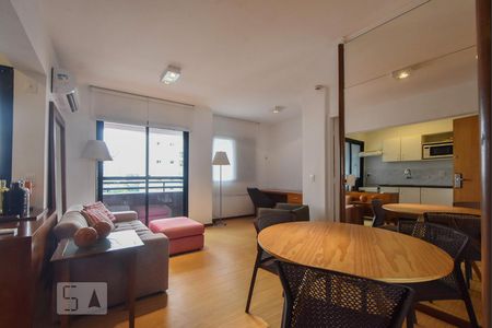 Sala de apartamento à venda com 1 quarto, 48m² em Chácara Itaim, São Paulo