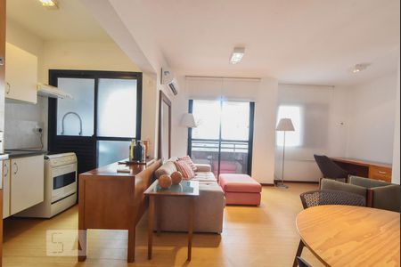 Sala de apartamento à venda com 1 quarto, 48m² em Chácara Itaim, São Paulo