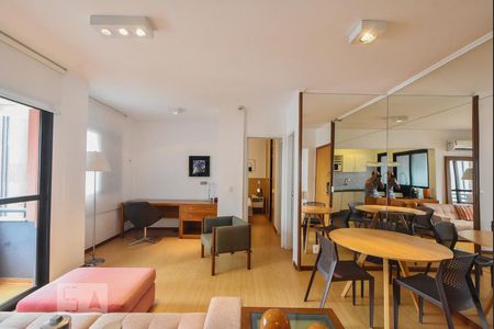 Sala de apartamento à venda com 1 quarto, 48m² em Chácara Itaim, São Paulo
