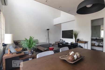 Detalhe Sala de apartamento para alugar com 1 quarto, 78m² em Alphaville Conde Ii, Barueri
