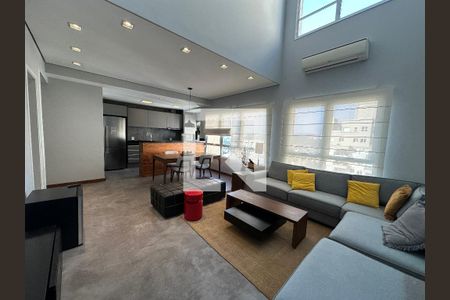 Sala de apartamento para alugar com 1 quarto, 78m² em Alphaville Conde Ii, Barueri