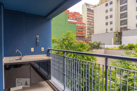 Varanda de kitnet/studio à venda com 1 quarto, 35m² em Bela Vista, São Paulo
