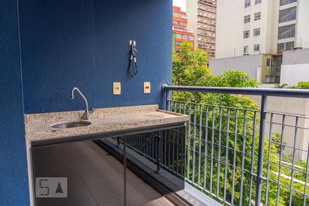 Studio à venda com 35m², 1 quarto e 1 vagaVaranda