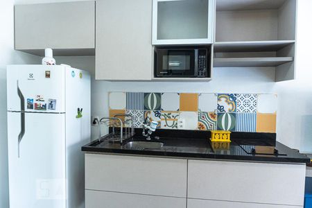 Cozinha de kitnet/studio à venda com 1 quarto, 35m² em Bela Vista, São Paulo