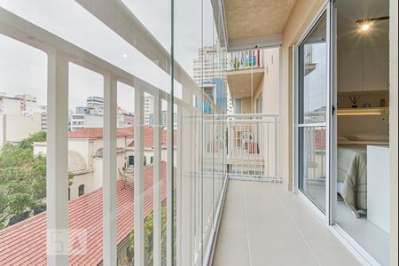 Sacada da Sala de kitnet/studio para alugar com 1 quarto, 28m² em Liberdade, São Paulo