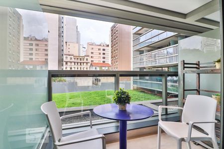 Studio à venda com 28m², 1 quarto e sem vagaVaranda