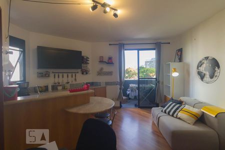 Sala e Cozinha de apartamento à venda com 1 quarto, 40m² em Brooklin Paulista, São Paulo