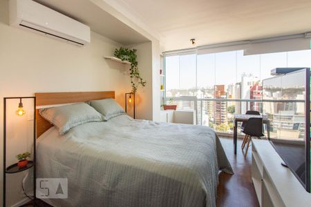 Suite - Sala  de kitnet/studio para alugar com 1 quarto, 35m² em Real Parque, São Paulo