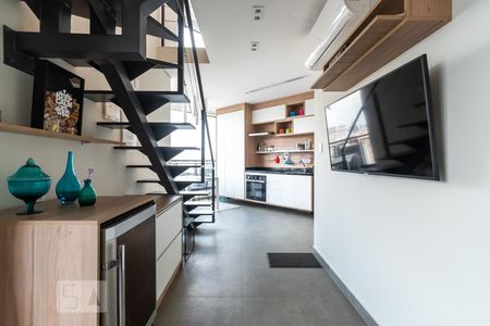 Apartamento para alugar com 58m², 1 quarto e 1 vagaEscada