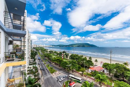 Vista sacada sala de apartamento para alugar com 1 quarto, 7m² em Boqueirão, Santos
