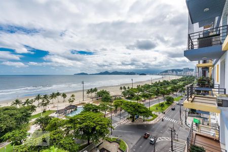 Vista sacada sala de apartamento para alugar com 1 quarto, 7m² em Boqueirão, Santos