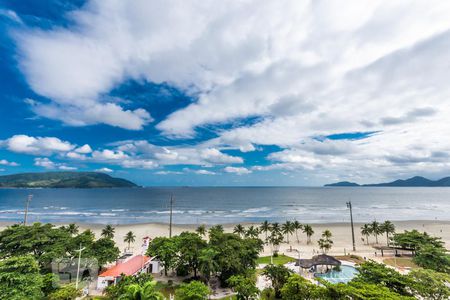 Vista sacada sala de apartamento para alugar com 1 quarto, 7m² em Boqueirão, Santos