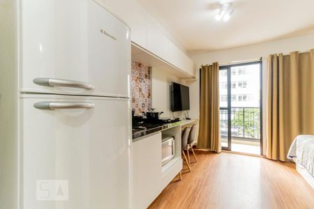 Studio para alugar com 25m², 1 quarto e sem vagaCozinha - Geladeira