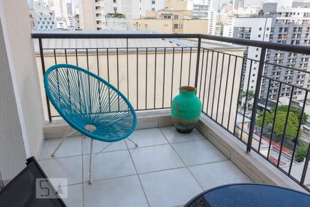 Varanda do Quarto de apartamento para alugar com 1 quarto, 43m² em República, São Paulo