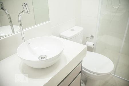 Apartamento para alugar com 25m², 1 quarto e sem vagaDetalhe do banheiro