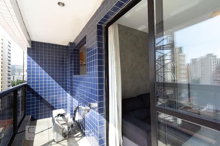 Varanda da Sala de apartamento para alugar com 1 quarto, 85m² em Vila Nova Conceição, São Paulo