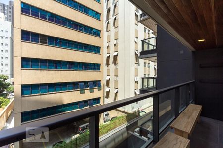 varanda de kitnet/studio para alugar com 1 quarto, 52m² em Itaim Bibi, São Paulo