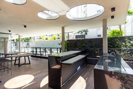 Área Gourmet de kitnet/studio para alugar com 1 quarto, 52m² em Itaim Bibi, São Paulo