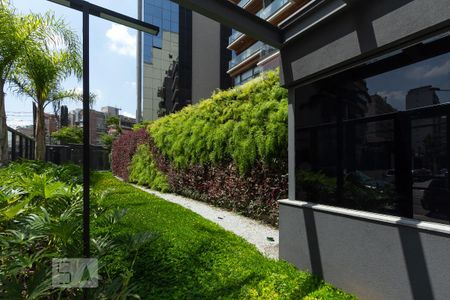 Fachada do bloco de kitnet/studio para alugar com 1 quarto, 52m² em Itaim Bibi, São Paulo