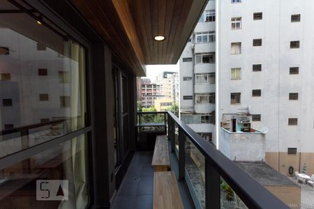 varanda de kitnet/studio para alugar com 1 quarto, 52m² em Itaim Bibi, São Paulo