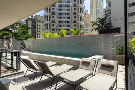 Área comum - Piscina de kitnet/studio para alugar com 1 quarto, 52m² em Itaim Bibi, São Paulo