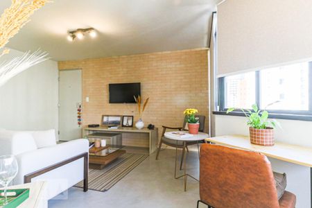 Sala de apartamento para alugar com 1 quarto, 49m² em Campo Belo, São Paulo