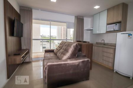 Sala de apartamento para alugar com 1 quarto, 46m² em Jardim Goiás, Goiânia