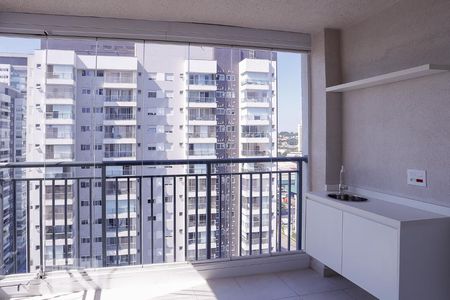 Varanda Sala de apartamento à venda com 1 quarto, 60m² em Vila Anastácio, São Paulo
