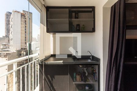 Studio para alugar com 33m², 1 quarto e 1 vagaVaranda