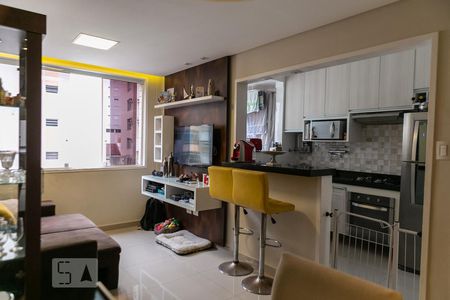 Sala de apartamento para alugar com 1 quarto, 54m² em Boqueirão, Santos