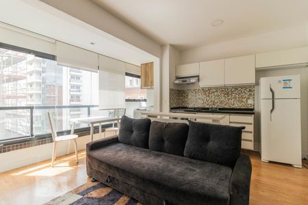 Sala - Sofá de apartamento à venda com 1 quarto, 35m² em Consolação, São Paulo