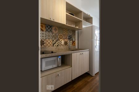 Cozinha de kitnet/studio para alugar com 1 quarto, 22m² em Centro, São Paulo
