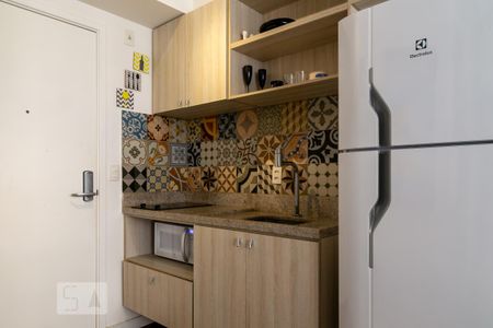 Cozinha de kitnet/studio para alugar com 1 quarto, 22m² em Centro, São Paulo
