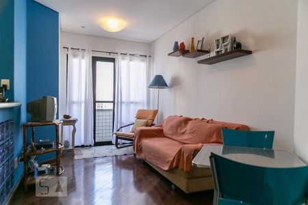 Sala de apartamento para alugar com 1 quarto, 47m² em Campo Grande, Santos