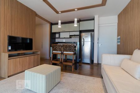 Sala e Cozinha de kitnet/studio para alugar com 1 quarto, 47m² em Centro, Campinas